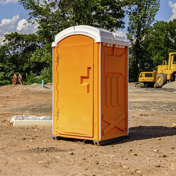 how often are the portable restrooms cleaned and serviced during a rental period in Whitmer West Virginia